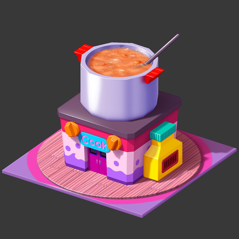 외주 제작한 게임용 귀여운 것들(3D)-66. 요리학원 - Hoo's...