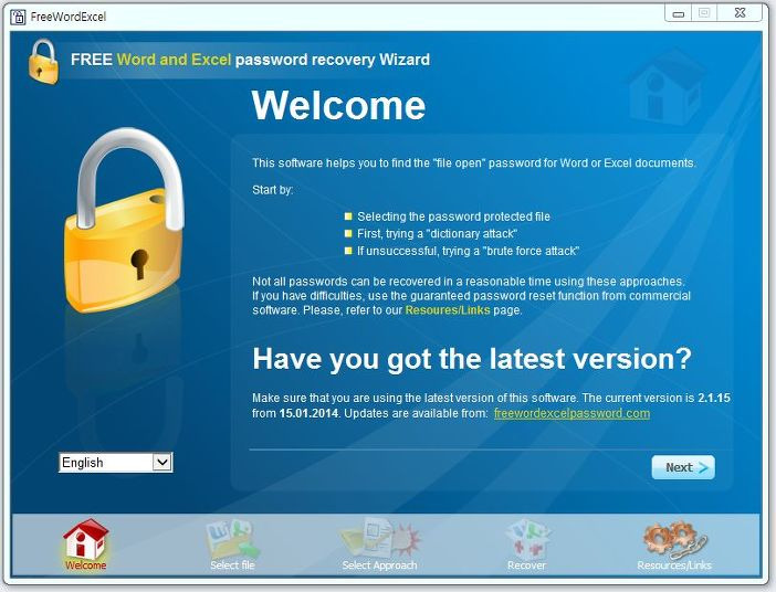  free word excel password recovery finder