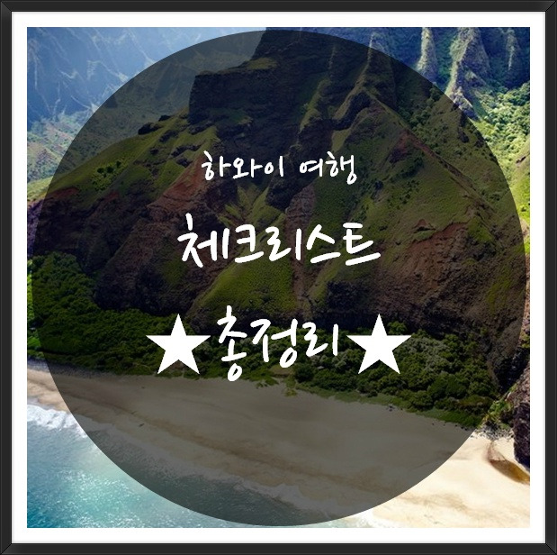 하와이 여행 준비 2탄. 여행 준비물 체크리스트 총정리!