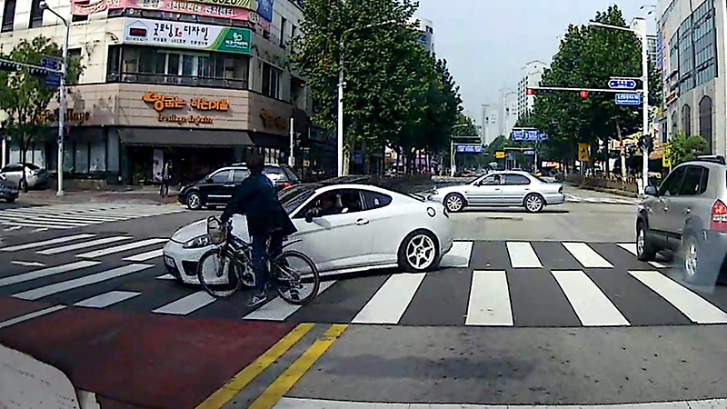 횡단 보도 자전거 사고