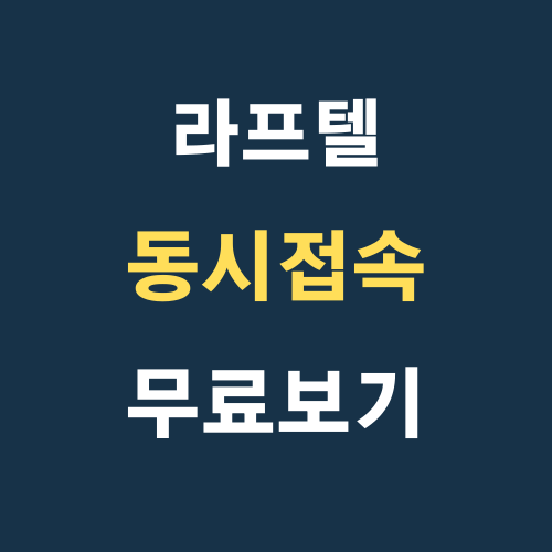 라프텔 동시접속, 무료이용 방법 알려드립니다. Q&A