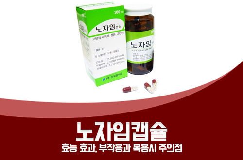 노자임캡슐 효능 효과, 부작용과 복용시 주의점