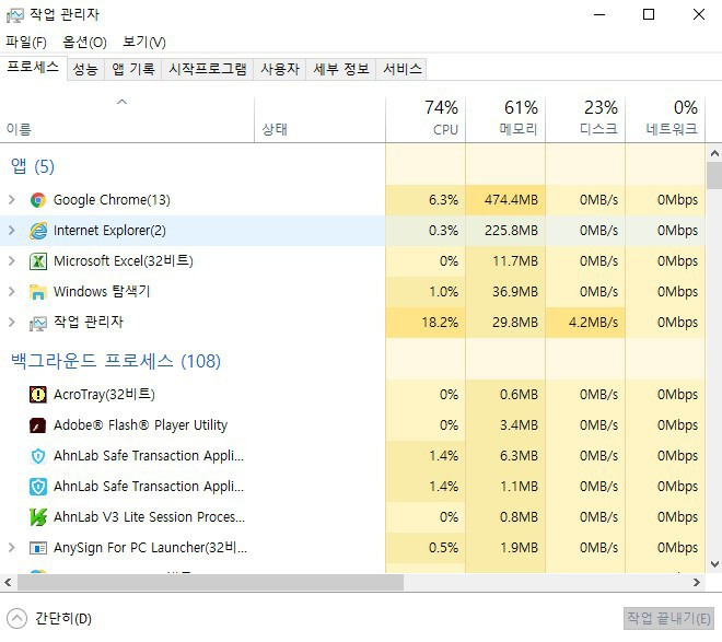 컴퓨터 메모리 부족 해결방법