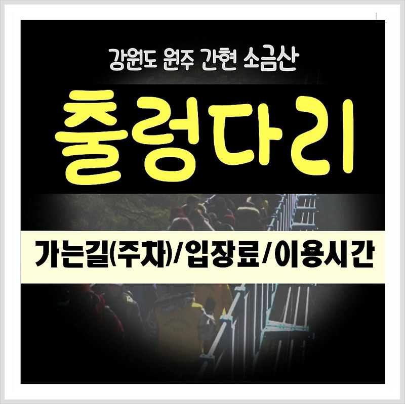 소금산 출렁다리 가는 법 대중교통/자가용/입장료/이용시간