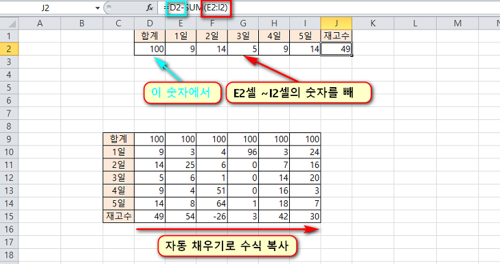 엑셀 함수 빼기 핵심 요약 - Excel 뺄셈 함수 정리