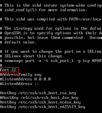 Сменить порт ssh centos 7