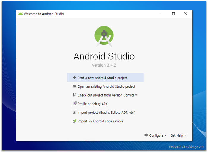 안드로이드 스튜디오 설치하기. (Installing Android Studio on Windows OS) :: 개발자를 위한 레시피