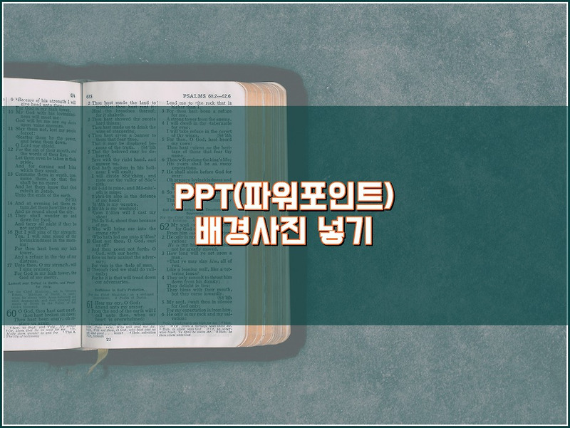 파워포인트(PPT) 배경화면 넣기와 투명도 수정