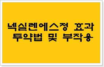 넥실렌에스정 효과와 투약법 및 부작용 알고 드시나요? :: 드림나라