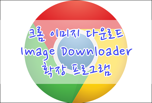 크롬 이미지를 다운로드하는 Image Downloader 부가 기능입니다.