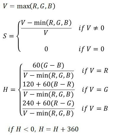 HSV (색상, 채도, 명도)