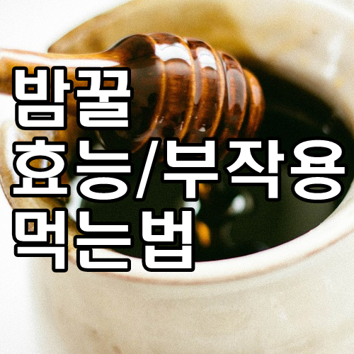 밤꿀 효능 부작용 먹는법 알고드세요.