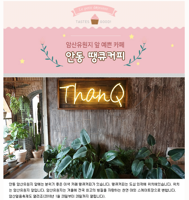 안동문화FEEL 웹진 1월 원고 기고 - 안동 땡큐커피