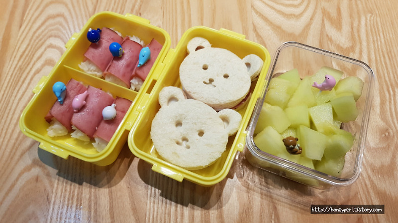 고구마 샌드위치 소풍 도시락 어린이간식 캐릭터도시락만드는법 간편샌드위치 7