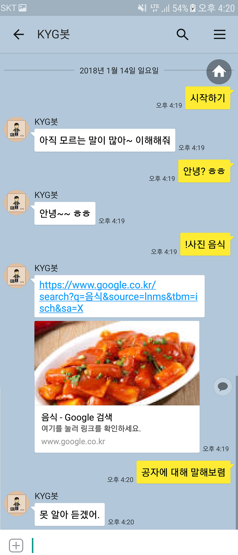 프로젝트카카오톡 플러스 친구 챗봇 만들기 후기