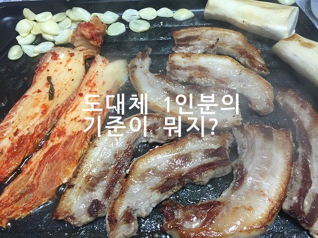 도대체 1인분의 기준이 뭐지?