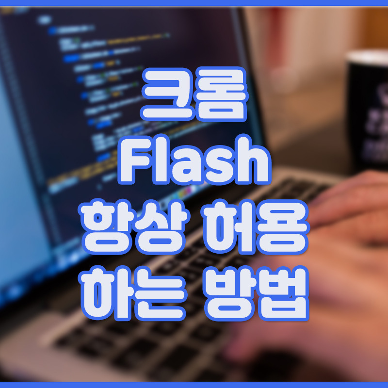 크롬 Flash 항상 허용 하는 방법