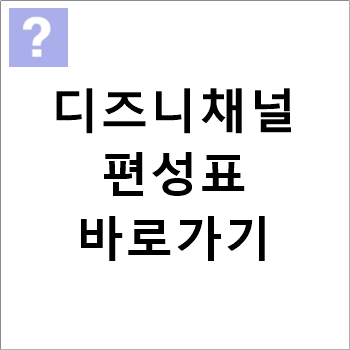 디즈니 채널 편성표 바로가기