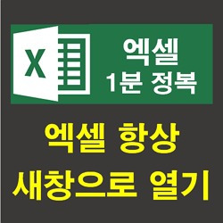 [1분 엑셀]엑셀 새창으로 열기(따로 창 뜨게 하기)