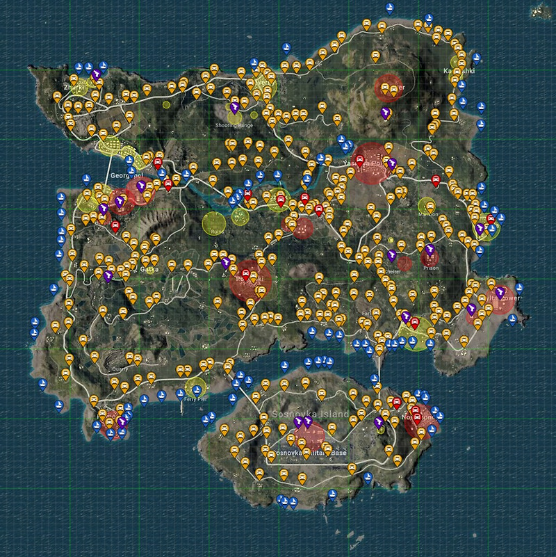 배그 차량위치 무기정보 자기장 통계 맵 정보 - 배틀그라운드 PUBG