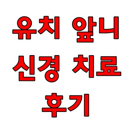 유치 앞니 충치 신경 치료 후기