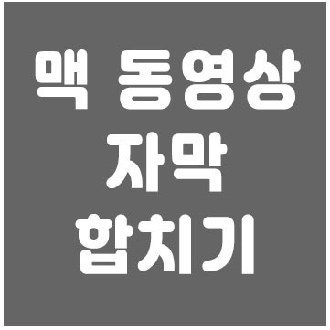 동영상 자막 합치기 맥 버전 프로그램 :: 재능의 발견