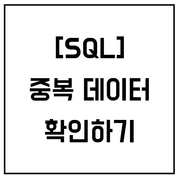 [Oracle] 중복 데이터 확인하기