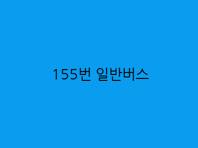 서동 - 용당동 부산 155번 일반버스 운행 노선