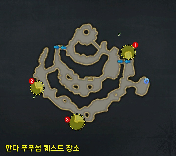 판다 푸푸섬 향기와 물고기 퀘스트 위치 정리