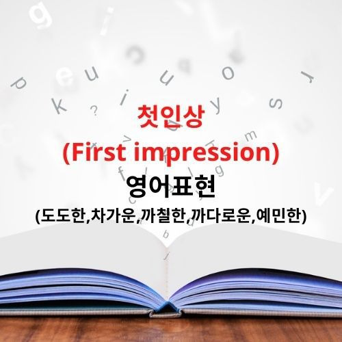 [영어회화] 첫인상(first impression) 영어표현들 (까칠한,도도한,차갑다,까다롭다,예민한)