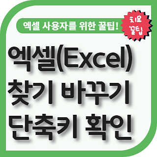 엑셀 찾기 바꾸기 단축키 확인