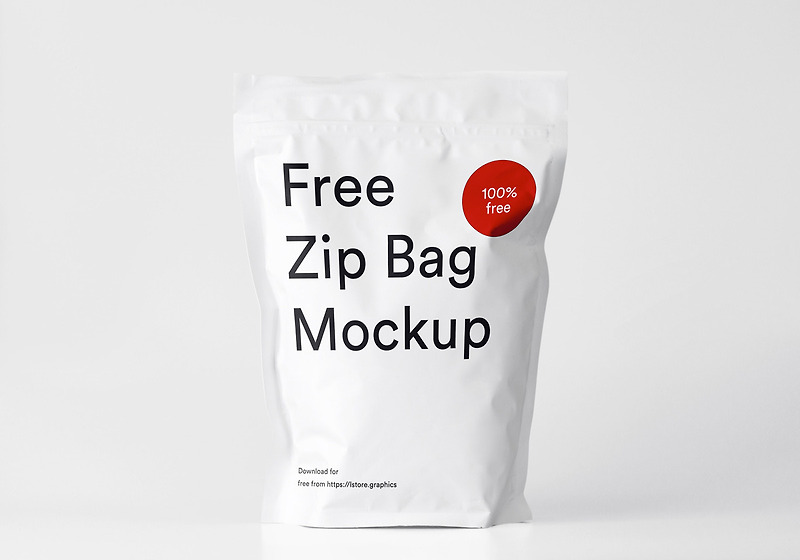 Download Free Zip Bag Mockup