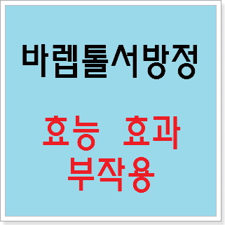 바렙톨서방정 효능 효과, 부작용 알고 사용하시나요? :: 느리게 즐기면서 꾸준히