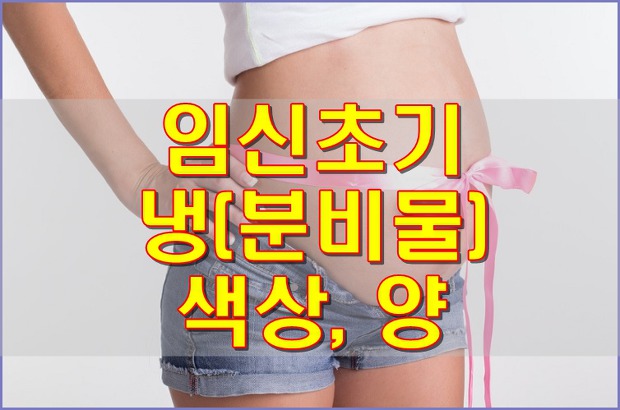 임신초기 냉 색상, 양 주의사항