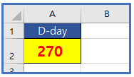 엑셀 함수로 D-day 표시하기