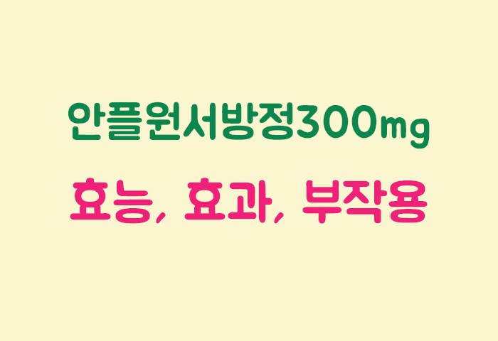 안플원서방정300mg 효과, 효능, 부작용 궁금하실텐데요?