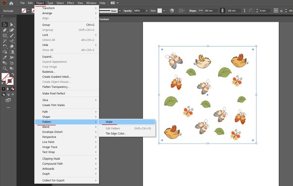 일러스트레이터 패턴 만들기