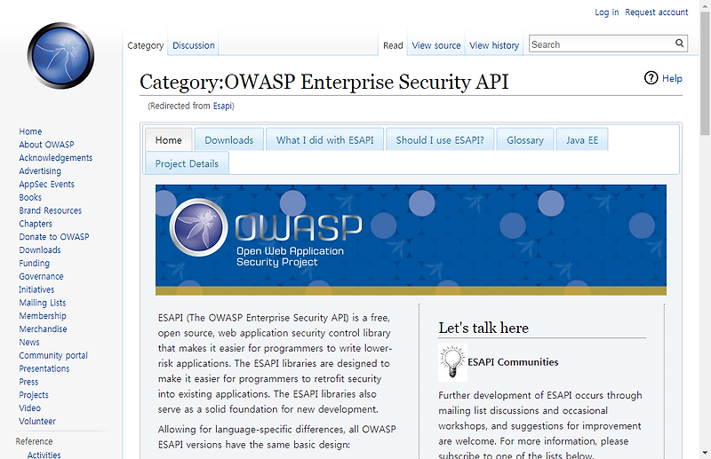 OWASP Enterprise Security API(ESAPI)