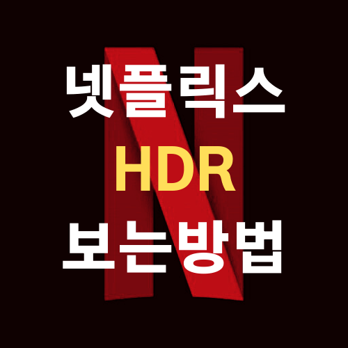 넷플릭스 컴퓨터(pc)에서 HDR로 보는 방법(윈도우10)