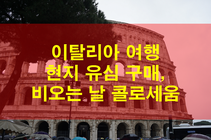 이탈리아 로마 여행 (1) : 현지 유심 구매, 비오는 날 콜로세움은 할 것이 없어..