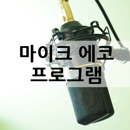 컴퓨터 마이크 에코 프로그램, 에코 넣는법 확인