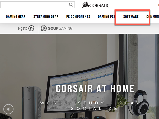 커세어(Corsair) 소프트웨어(드라이버) 프로그램 다운로드 하는 방법