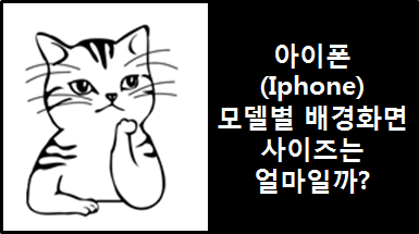 아이폰 모델별 배경화면 사이즈는 얼마일까?