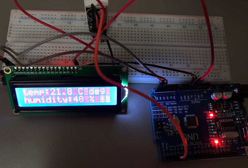 [아두이노] 온/습도 LCD에 표시하기