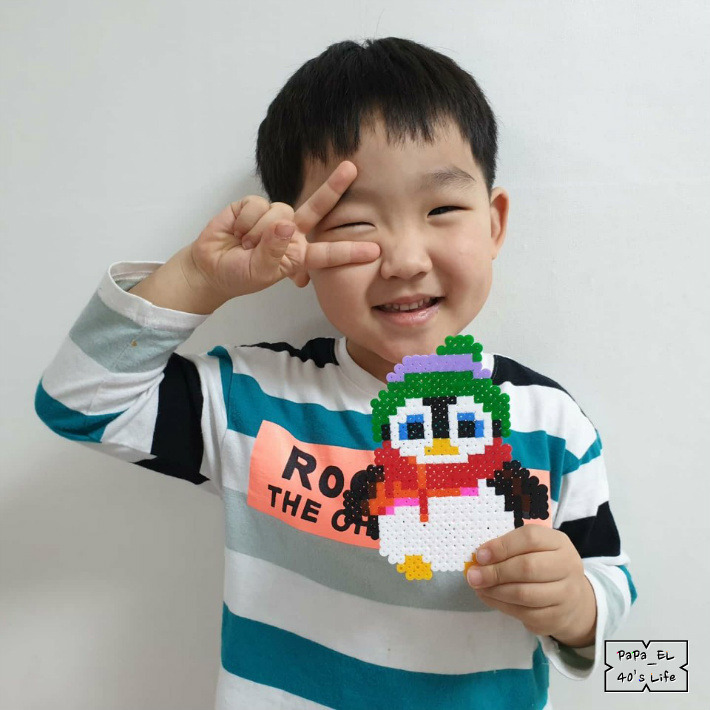 [펄러비즈] 아들이 갑자기 만들어달라고 한 펭귄 펄러비즈, 펭수 아닙니다!!
