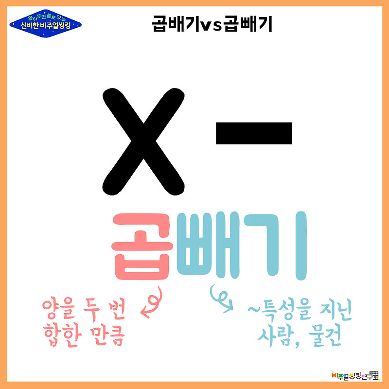 보나쌤과 함께하는 요건 몰랐징6] 곱배기? 곱빼기? 헷갈리지 마세요!