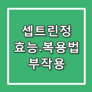 셉트린정 효능, 복용법, 주의할점, 부작용 정리