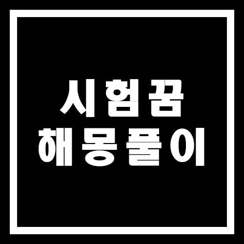 시험 꿈 시험 꿈해몽 시험 꿈풀이