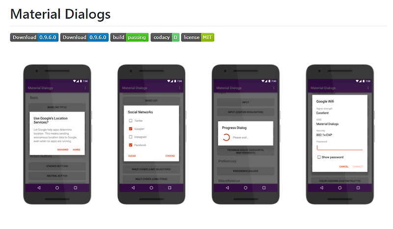 안드로이드 다이얼로그 라이브러리 소개! Android Dialog Library - afollestad/material-dialogs