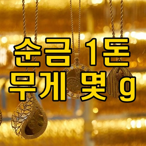 순금 1돈 무게 몇 g 일까요?